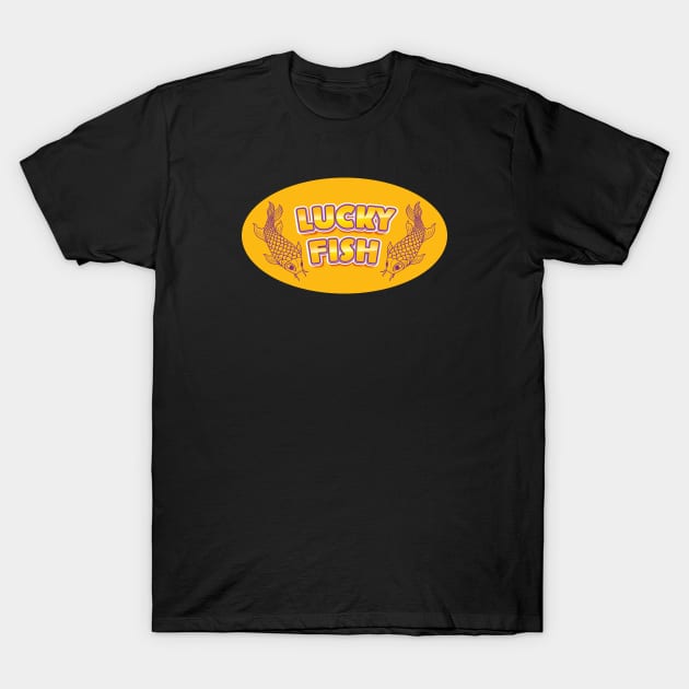 Lucky Fish Yellow Oval T-Shirt by Siren Seventy One